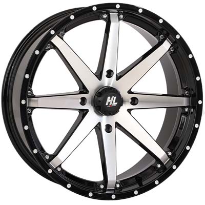 20x7 4/156 4+3 (+10mm) High Lifter HL10 Wheel - Gloss Black/Mach